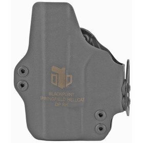 BlackPoint Tactical Right Hand Dual Point AIWB Holster Fits Springfield Hellcat and has a black f inish